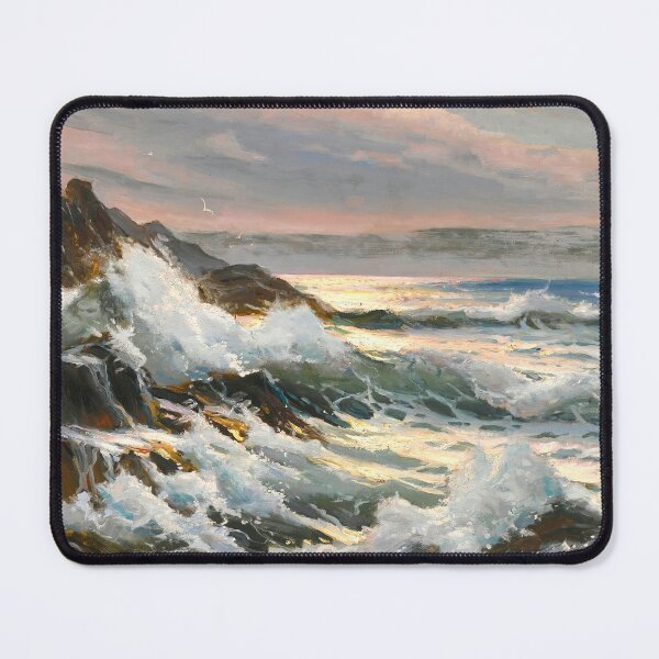 Item preview, Vintage Ocean Art titled 'Seascape' by Constantin Westchiloff. designed and sold by VintageArtRepro.