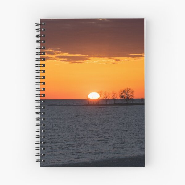 Item preview, Football Shaped Sun - Lake Erie at Welland Canal Sunset designed and sold by Georgia Mizuleva.