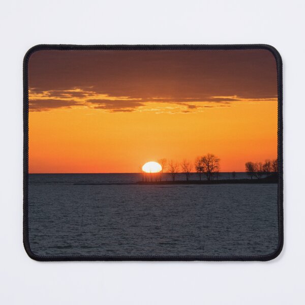 Item preview, Football Shaped Sun - Lake Erie at Welland Canal Sunset designed and sold by Georgia Mizuleva.