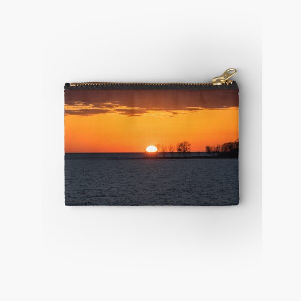 Item preview, Football Shaped Sun - Lake Erie at Welland Canal Sunset designed and sold by Georgia Mizuleva.