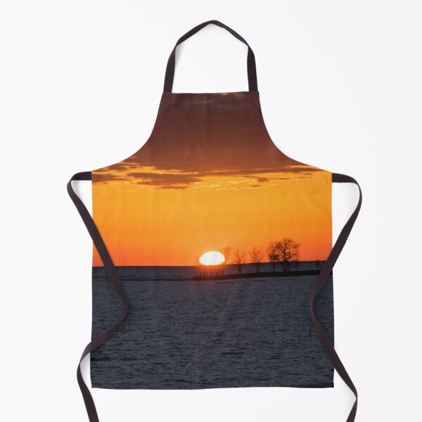 Item preview, Football Shaped Sun - Lake Erie at Welland Canal Sunset designed and sold by Georgia Mizuleva.