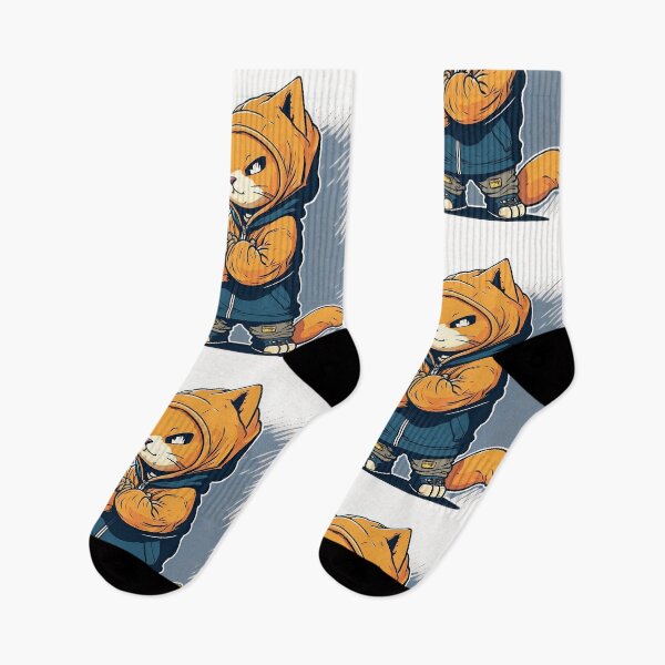 Item preview, Urban Orange Cat With Hoodie Cartoon Style designed and sold by EnzoZs.