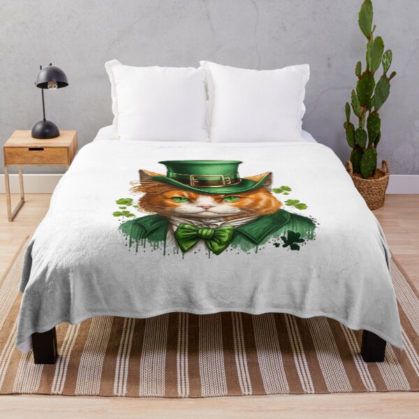 Item preview, St Patricks Day Cat Leprechaun Funny Lucky Green Proud Irish designed and sold by Modern Outlet ⭐⭐⭐⭐⭐.