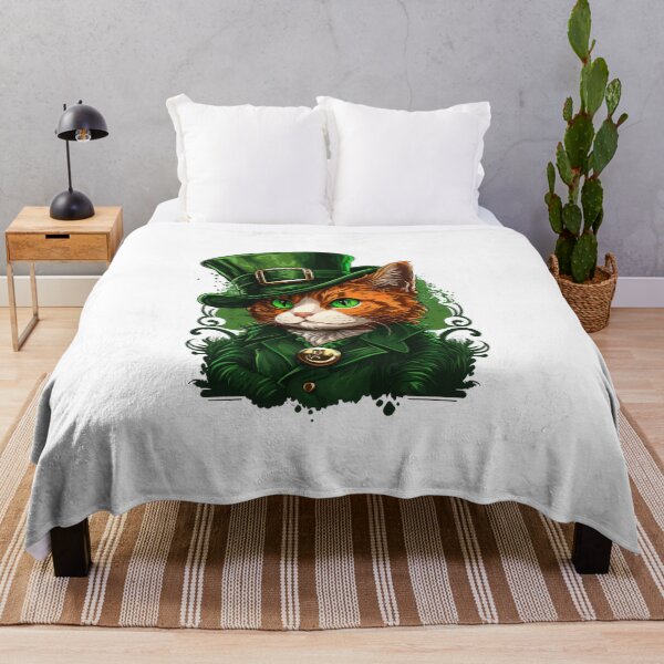 Item preview, St Patricks Day Cat Leprechaun Funny Lucky Green Proud Irish designed and sold by Modern Outlet ⭐⭐⭐⭐⭐.