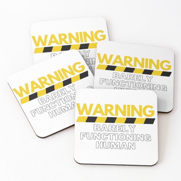 Item preview, WARNING - Barely Functioning Human designed and sold by MissBubblegumBlue.