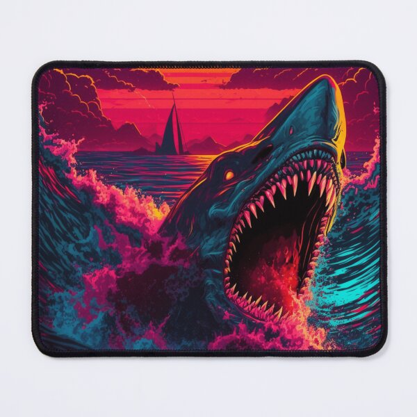 Item preview, Synthwave Sun Shark designed and sold by Nightarcade.
