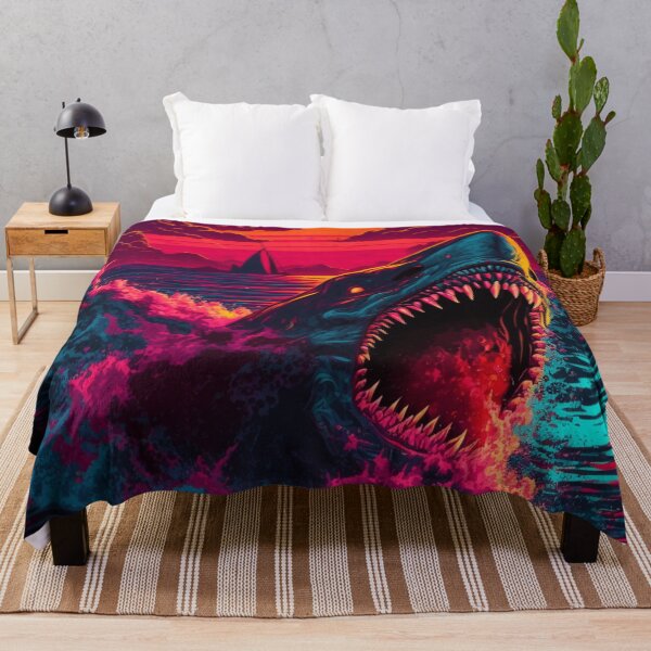 Item preview, Synthwave Sun Shark designed and sold by Nightarcade.