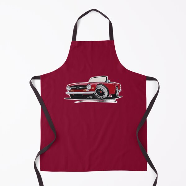 Item preview, Triumph TR6 Carmine Red - Caricature Car Art designed and sold by Yeomans Cartoons.