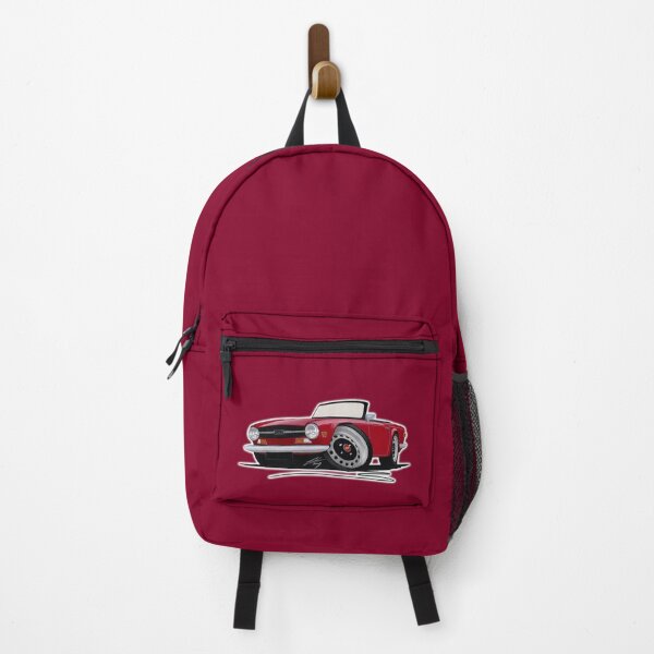 Item preview, Triumph TR6 Carmine Red - Caricature Car Art designed and sold by Yeomans Cartoons.
