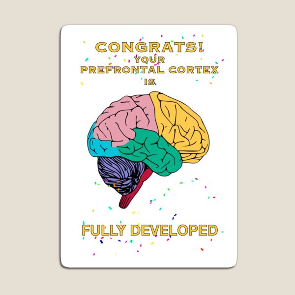 Aperçu de l'œuvre Cortex préfrontal entièrement développé — 25e carte d'anniversaire créée et vendue par -fran-.