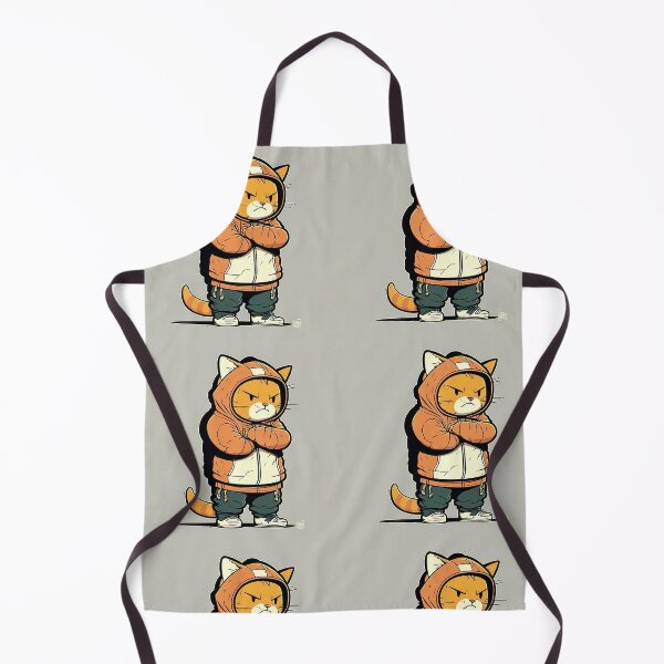Item preview, Mad Urban Orange Cat With Hoodie Cartoon Style designed and sold by EnzoZs.