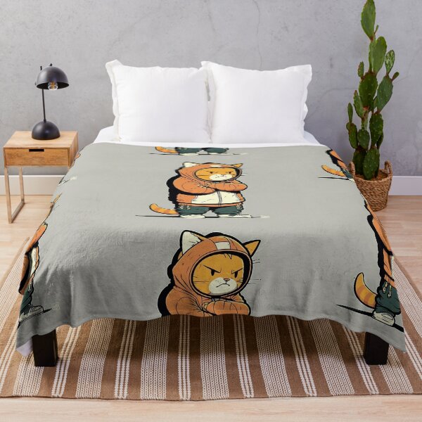 Item preview, Mad Urban Orange Cat With Hoodie Cartoon Style designed and sold by EnzoZs.