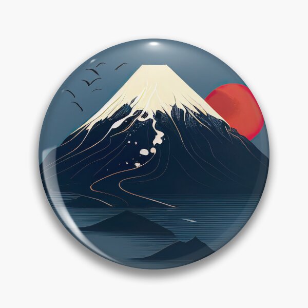 Item preview, Mount Fuji Japan Illustration designed and sold by unrealartwork.