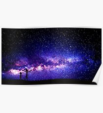 Rick and Morty Galaxy Purple Poster