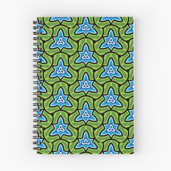 Item preview, Vintage Green and Blue Hexagonal Pattern Design designed and sold by Mitch616Art.