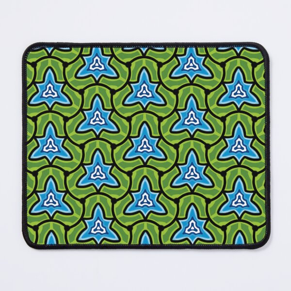 Item preview, Vintage Green and Blue Hexagonal Pattern Design designed and sold by Mitch616Art.