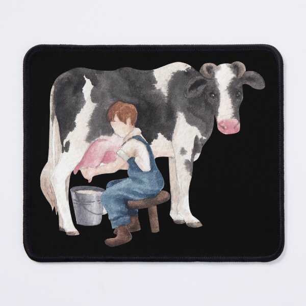Item preview, Milking a Cow Watercolor designed and sold by Belhbib Art ⭐⭐⭐⭐⭐.