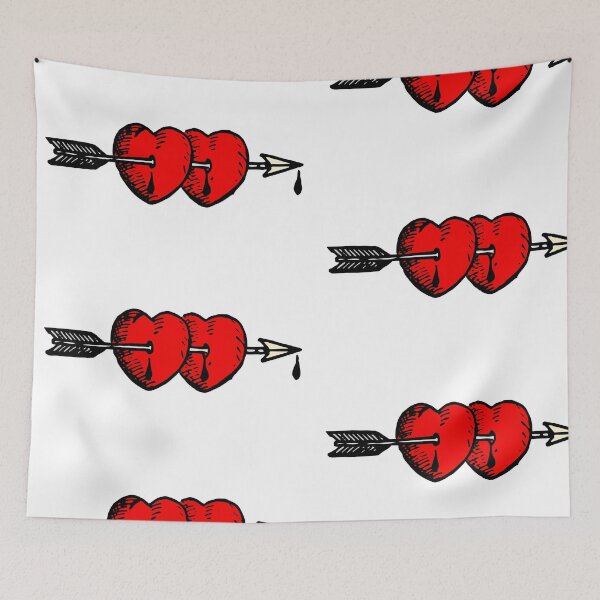 Item preview, Tattoo Hearts and Arrow Design designed and sold by arrangingclouds.