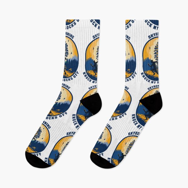 Item preview, Skyrunning Knock my socks off funny running quote extreme sport activity outdoor designed and sold by HomeCoquette.