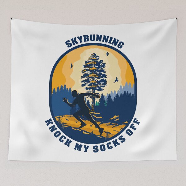Item preview, Skyrunning Knock my socks off funny running quote extreme sport activity outdoor designed and sold by HomeCoquette.