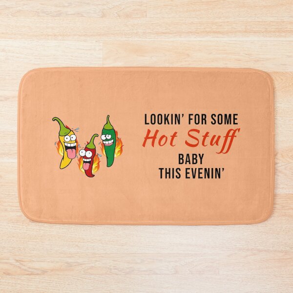 Item preview, Looking For Some Hot Stuff Baby This Evening - Food Music Word Pun designed and sold by Graham Baitson.