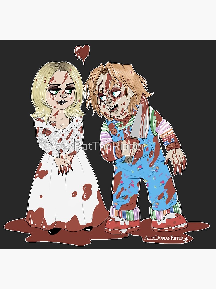 dibujo de chucky y tiffany