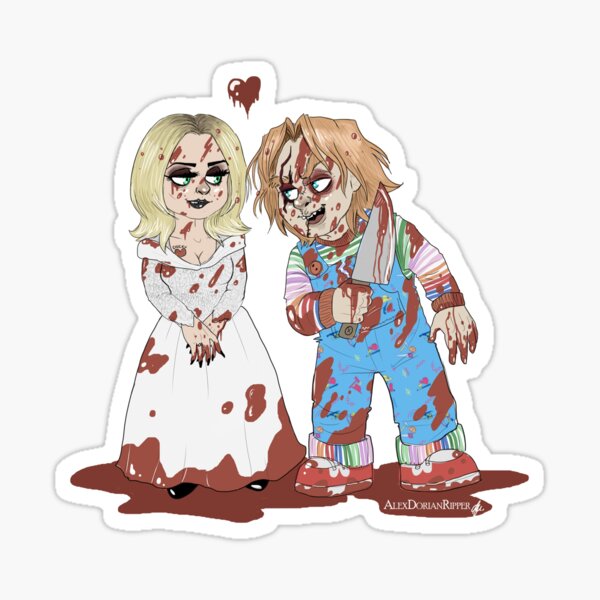 Chucky y Tiffany Pegatina