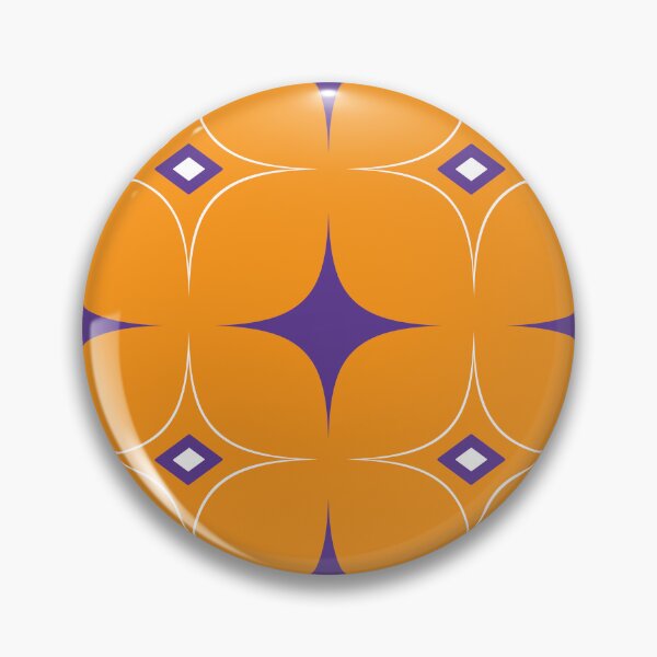 Item preview, Mustard and Purple Geometric Rhombus 60s Retro Pattern  designed and sold by SoccaTamam.