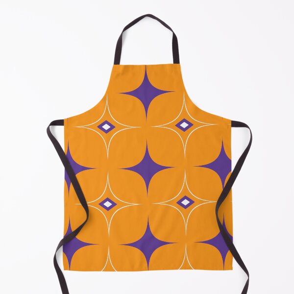 Item preview, Mustard and Purple Geometric Rhombus 60s Retro Pattern designed and sold by SoccaTamam.
