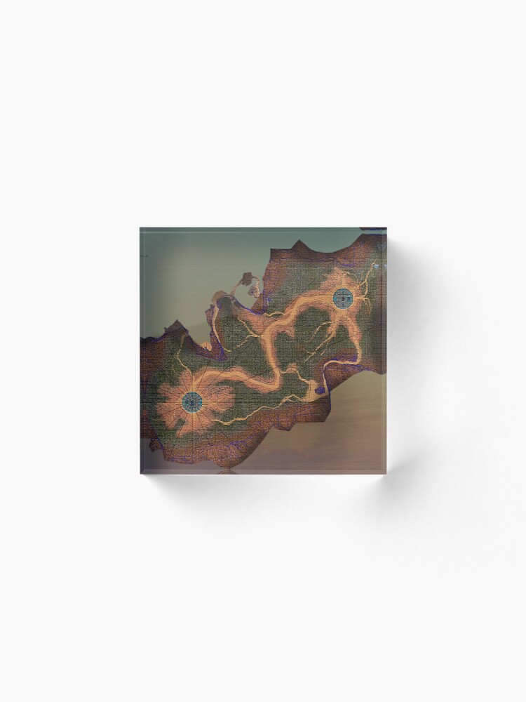 Sons of the Forest Map Acrylic Block for Sale by The Pathfinders