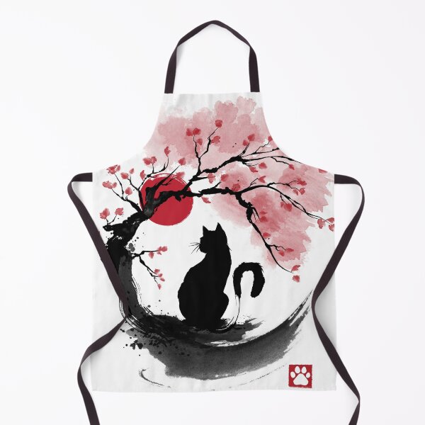 Item preview, Sakura cat sumi e designed and sold by zoezowie79.