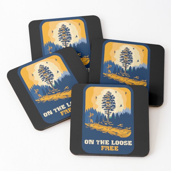 Item preview, On the loose free funny hiking quote outdoor activity mountain lover designed and sold by HomeCoquette.