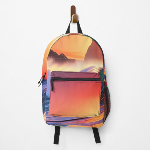Item preview, Ola del océano contra un atardecer de fondo, Ai Generated Art designed and sold by ACC .
