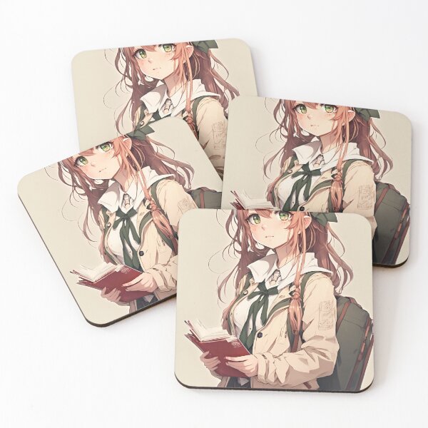 Item preview, Anime Cute Girl Student in sexy outfit with backpa designed and sold by Bubblebuk.