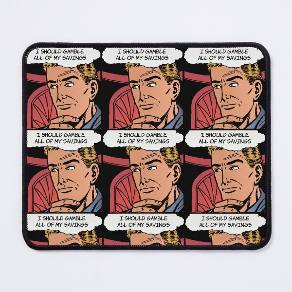 Item preview, 'I Should Gamble all of My Savings' Bad Financial Decisions - Funny Retro Comic Book designed and sold by Ridiculam Toga.