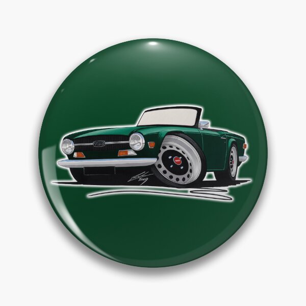 Item preview, Triumph TR6 British Racing Green - Caricature Car Art designed and sold by Yeomans Cartoons.