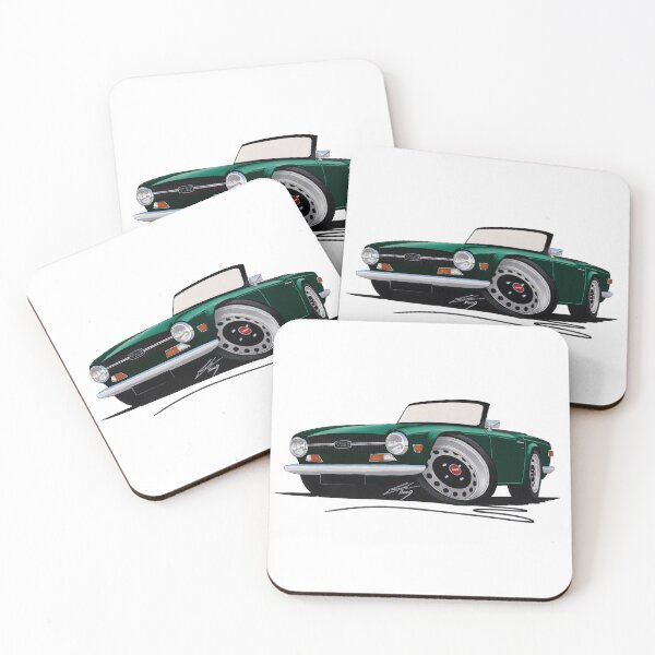 Item preview, Triumph TR6 British Racing Green - Caricature Car Art designed and sold by Yeomans Cartoons.