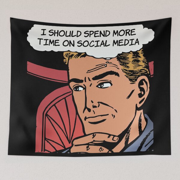 Item preview, 'I Should Spend More Time on Social Media' Bad Financial Decisions - Funny Retro Comic Book designed and sold by Ridiculam Toga.