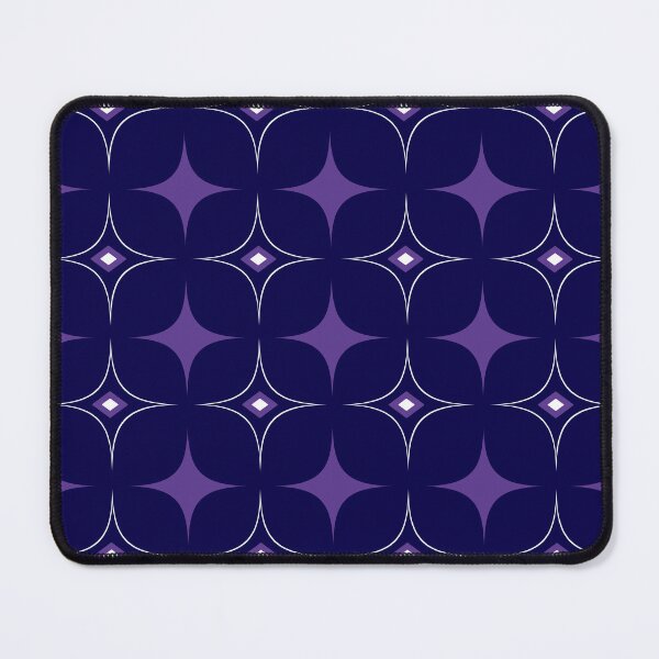 Item preview, Navy Blue and Purple Geometric Rhombus 60s Retro Pattern  designed and sold by SoccaTamam.