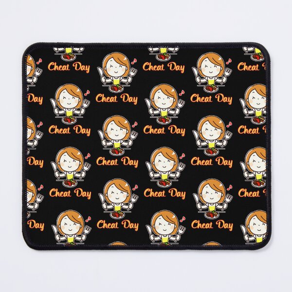 Item preview, 'Cheat Day' Kawaii Girl Eating Japanese Food - Positive Cute Design designed and sold by Ridiculam Toga.