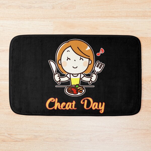 Item preview, 'Cheat Day' Kawaii Girl Eating Japanese Food - Positive Cute Design designed and sold by Ridiculam Toga.