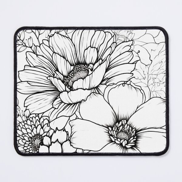 Aperçu de l'œuvre Linéaire de fleurs sauvages créée et vendue par EmeraldeaArt.
