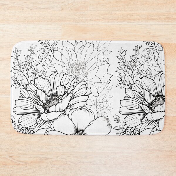 Artikelvorschau, Wildblumen-Lineart entworfen und verkauft von EmeraldeaArt.