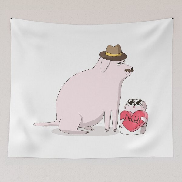 Item preview, Pink Dog - Father's Day designed and sold by CatterStudio.