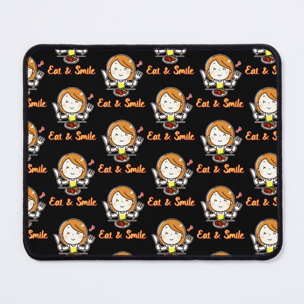 Item preview, 'Eat and Smile' Kawaii Girl Eating Japanese Food - Positive Cute Design designed and sold by Ridiculam Toga.