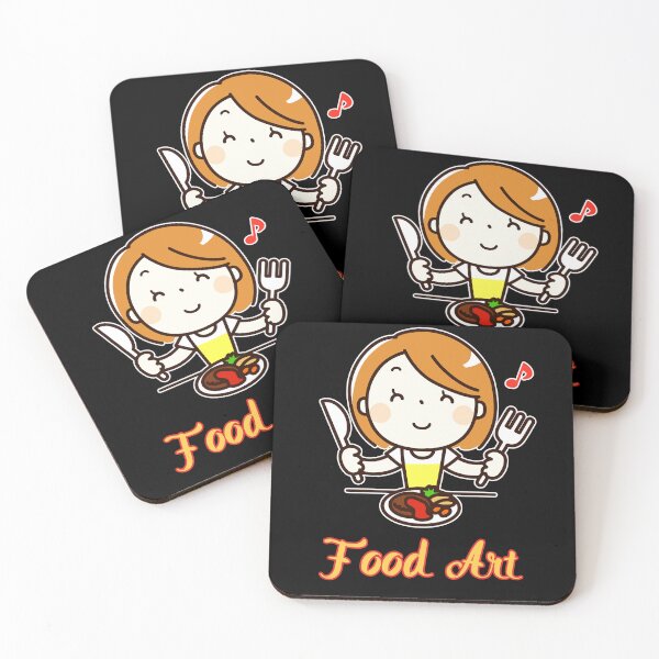Item preview, 'Food Art' Kawaii Girl Eating Japanese Food - Positive Cute Design designed and sold by Ridiculam Toga.