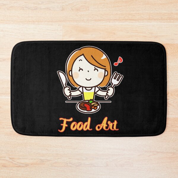 Item preview, 'Food Art' Kawaii Girl Eating Japanese Food - Positive Cute Design designed and sold by Ridiculam Toga.