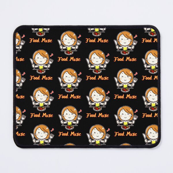 Item preview, 'Food Music' Kawaii Girl Eating Japanese Food - Positive Cute Design designed and sold by Ridiculam Toga.