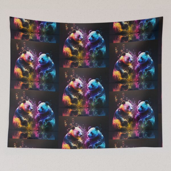 Item preview, Colourful and Wonderful Pandas - Cute Art designed and sold by GloriousArtSKD.