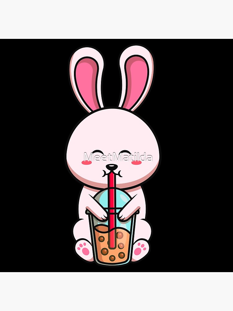 heureuse fille mignonne et kawaii avec un lapin à capuche rose